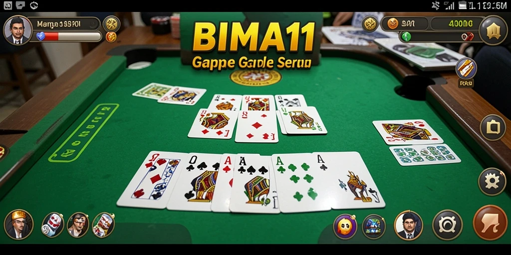 Screenshot BIMA11 menampilkan gameplay Gaple yang seru dan interaktif.