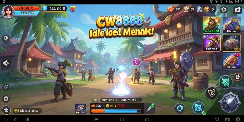 Screenshot menunjukkan gameplay santai CW8888 yang menarik.