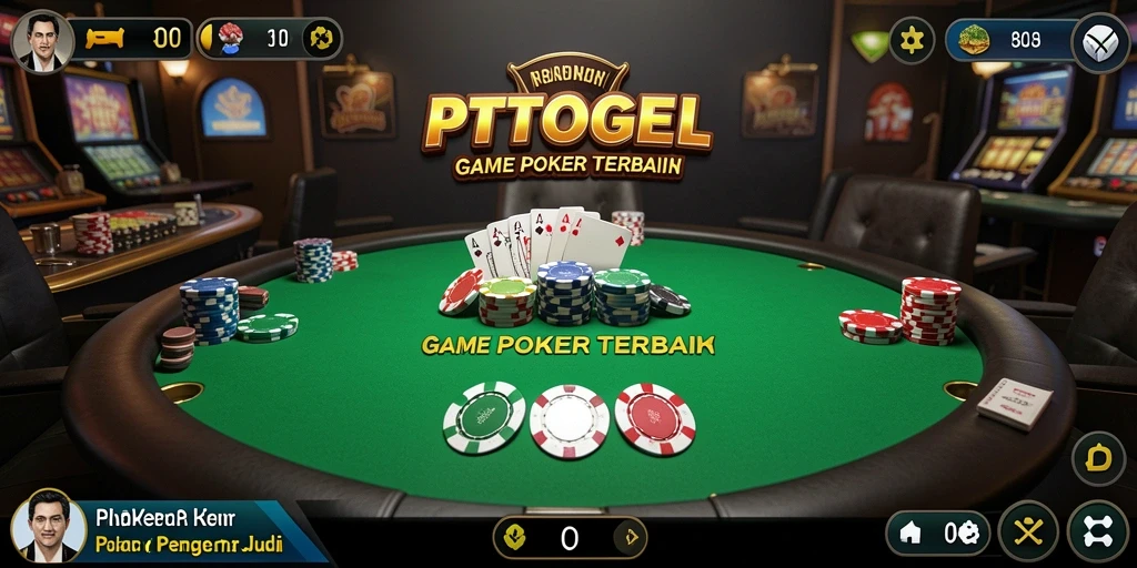 Screenshot gameplay PTTOGEL menampilkan suasana Poker yang seru.