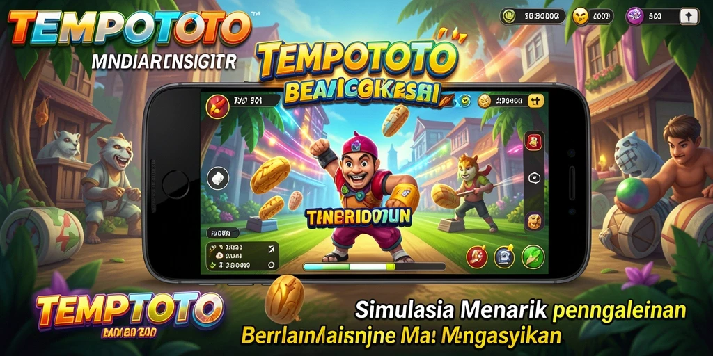 Tangkapan layar gameplay menarik dari TEMPOTOTO yang menunjukkan interaksi pemain.